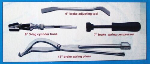 4Pc Drum Brake Automotive Repair Set  Complete Assorted Removal Replacement Kit