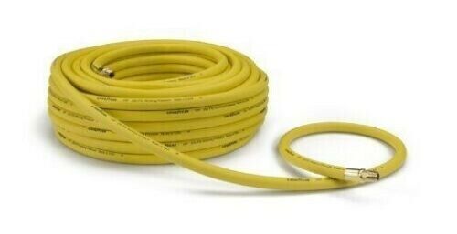 USA Continental 3/8" x 50 FT x 1/4" NPT Air Compressor Rubber Air Hose-Yellow