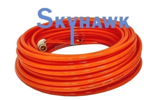 100ft x 1/4" NPT  Orange Air Compressor PU Hose Roofing Framing Carpentry