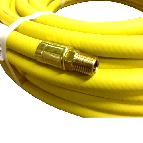 USA Continental 3/8" x 100 FT x 1/4" NPT Air Compressor Rubber Air Hose-Yellow